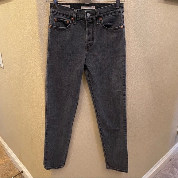 LEVI’S Premium Women Gray Wedgie Stretchy Jeans Size 25-Fit Small - Picture 1 of 11